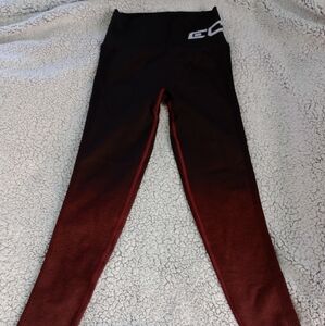 ECHT Black and Red Gradient Leggings scrunch butt